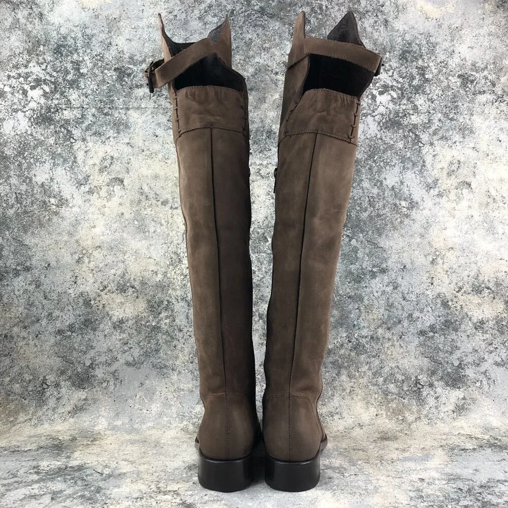 DV Dolce Vita Women's Size 6 Brown Leather Over The Knee OTK Tall Boots